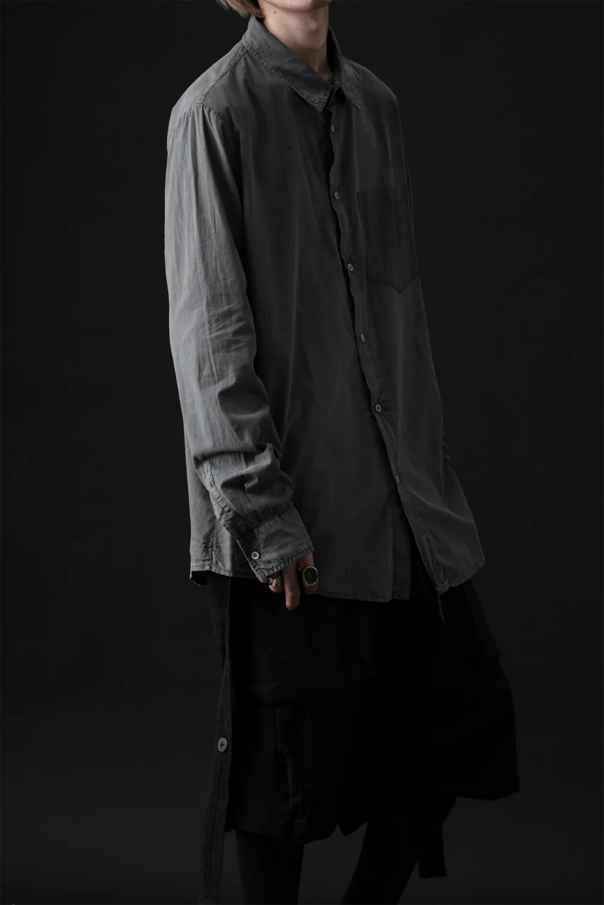 daub DYEING PLAIN SHIRT / ORGANIC COTTON (GREY) - Image 16