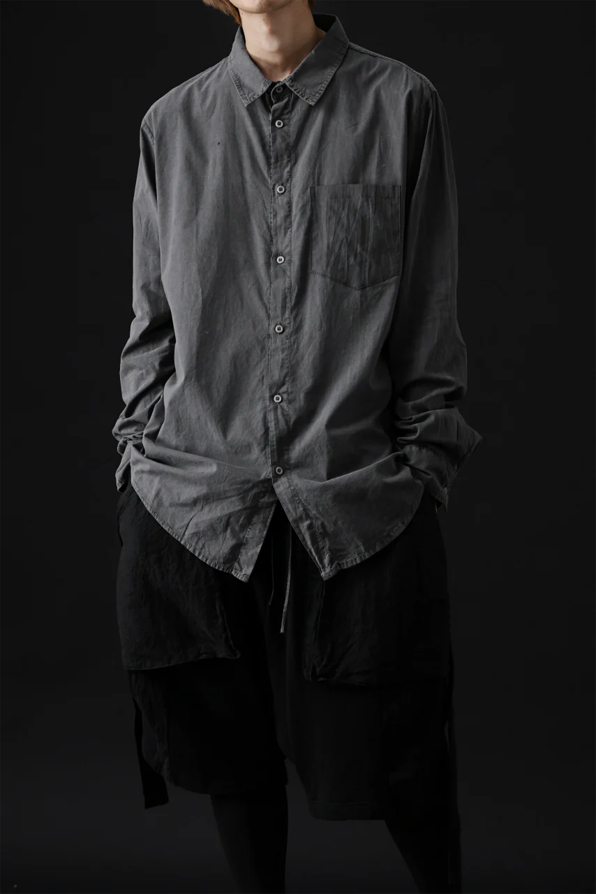 daub DYEING PLAIN SHIRT / ORGANIC COTTON (GREY) - Image 18
