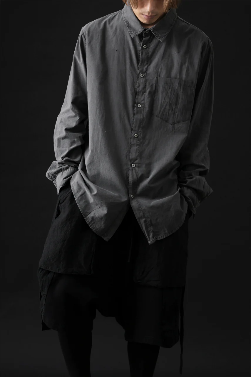 daub DYEING PLAIN SHIRT / ORGANIC COTTON (GREY) - Image 19