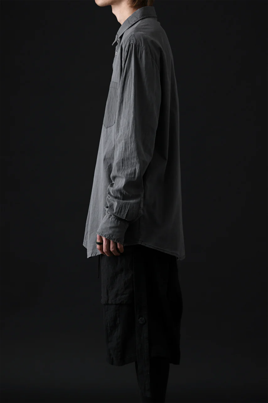 daub DYEING PLAIN SHIRT / ORGANIC COTTON (GREY) - Image 21