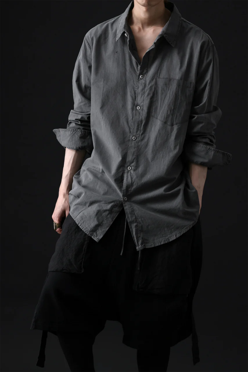 daub DYEING PLAIN SHIRT / ORGANIC COTTON (GREY) - Image 23