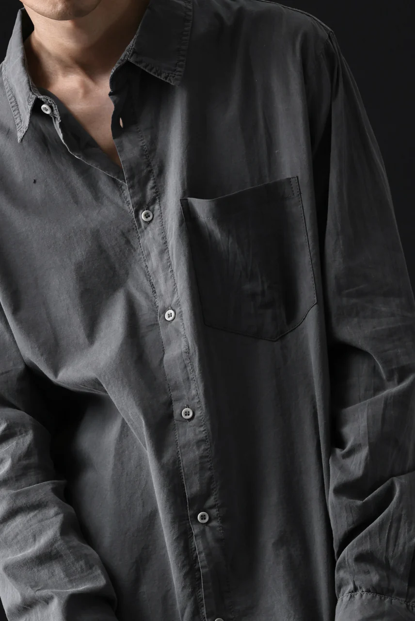 daub DYEING PLAIN SHIRT / ORGANIC COTTON (GREY) - Image 30