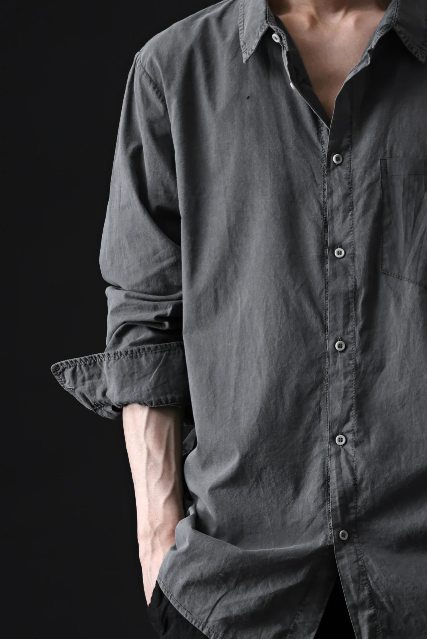 daub DYEING PLAIN SHIRT / ORGANIC COTTON (GREY) - Image 31