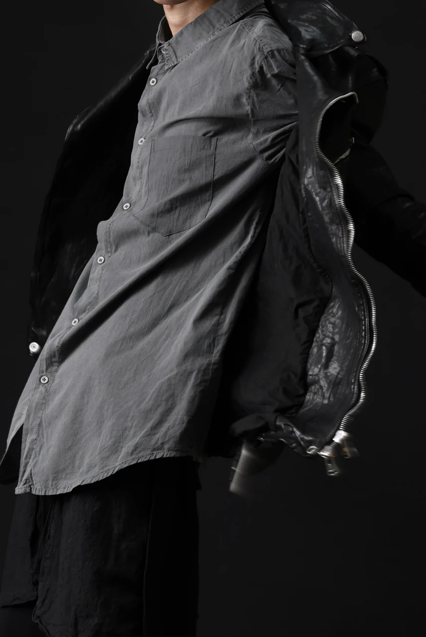daub DYEING PLAIN SHIRT / ORGANIC COTTON (GREY) - Image 33