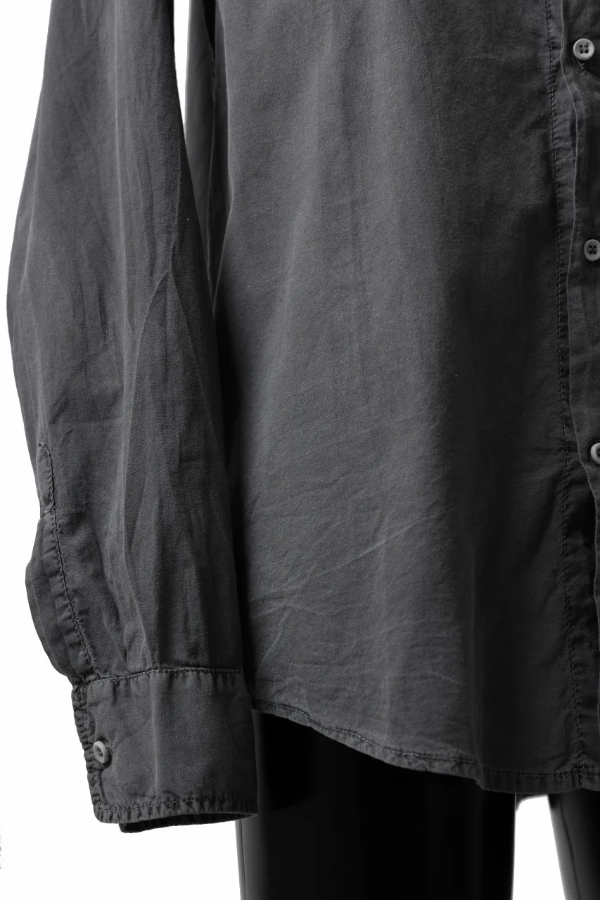 daub DYEING PLAIN SHIRT / ORGANIC COTTON (GREY) - Image 7
