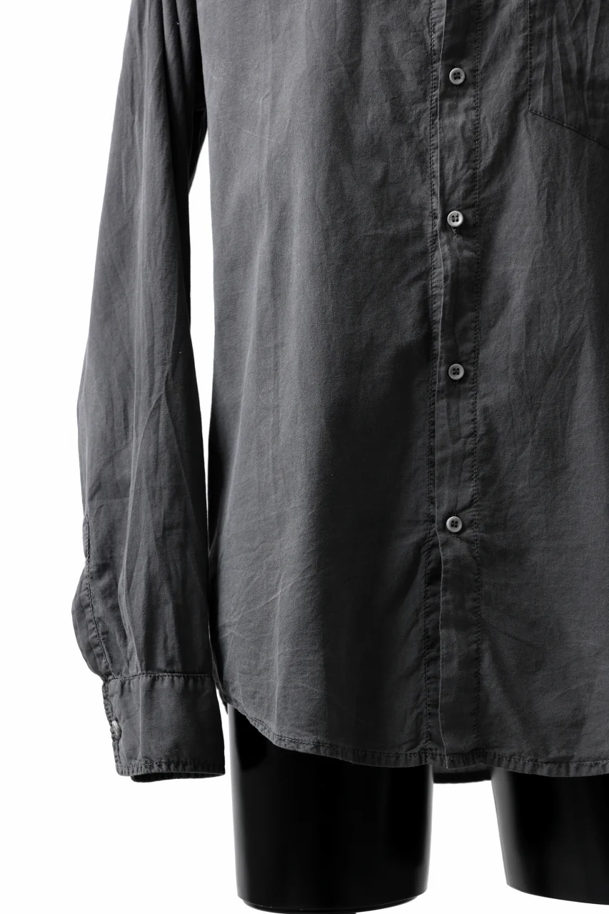 daub DYEING PLAIN SHIRT / ORGANIC COTTON (GREY) - Image 8