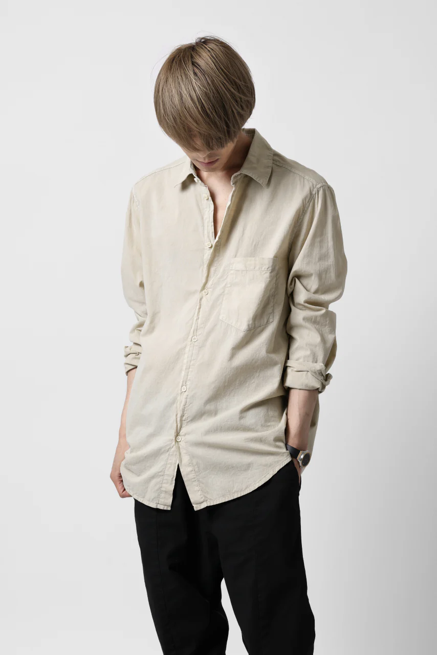 daub DYEING PLAIN SHIRT / ORGANIC COTTON (SAND) - Image 22