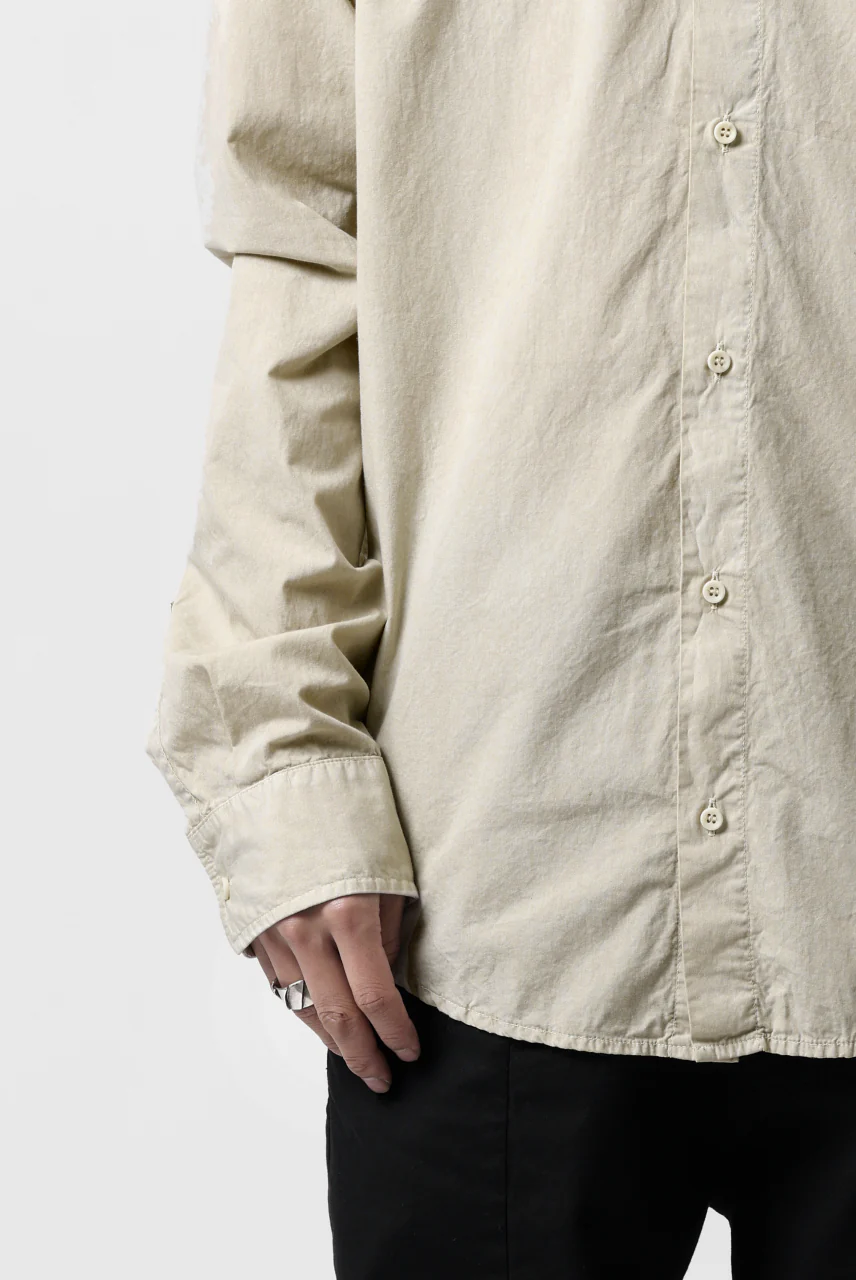 daub DYEING PLAIN SHIRT / ORGANIC COTTON (SAND) - Image 26