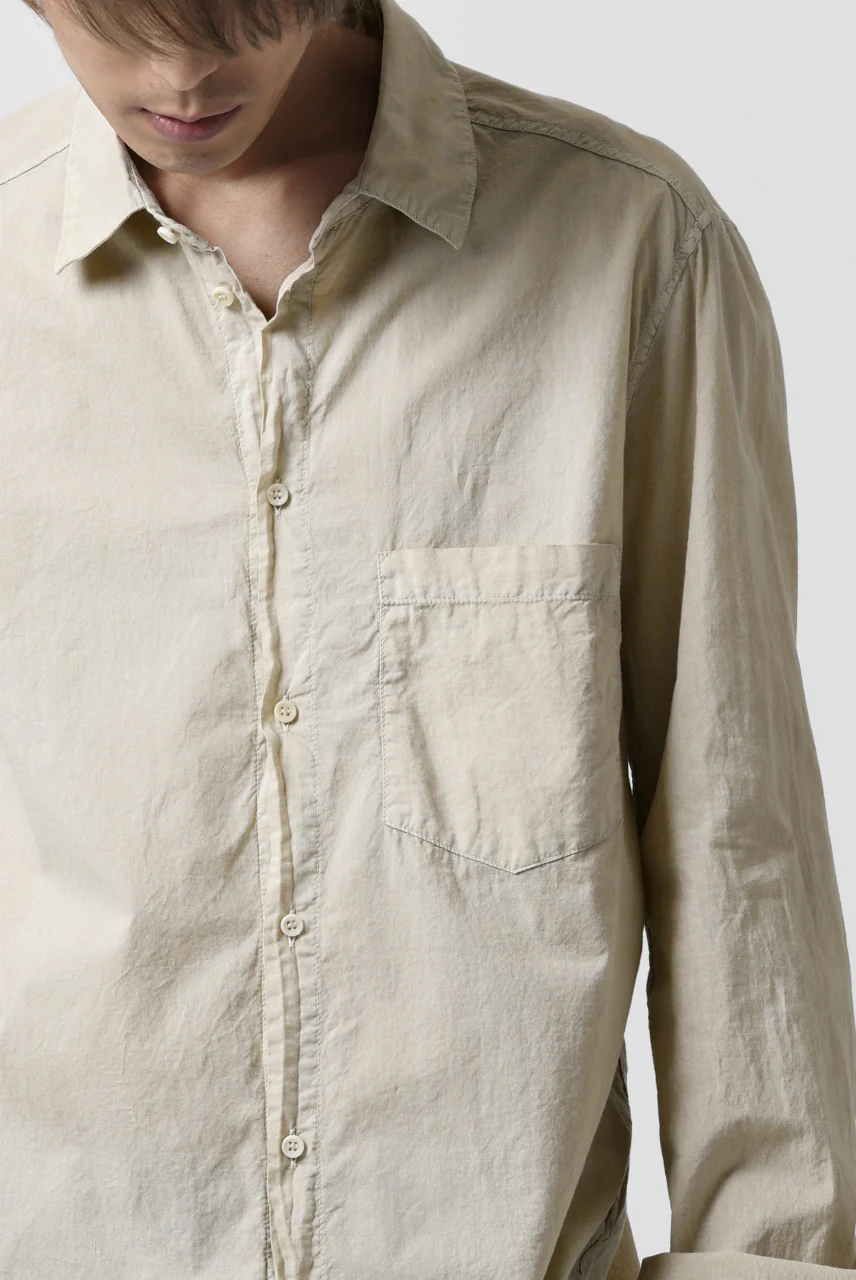 daub DYEING PLAIN SHIRT / ORGANIC COTTON (SAND) - Image 27