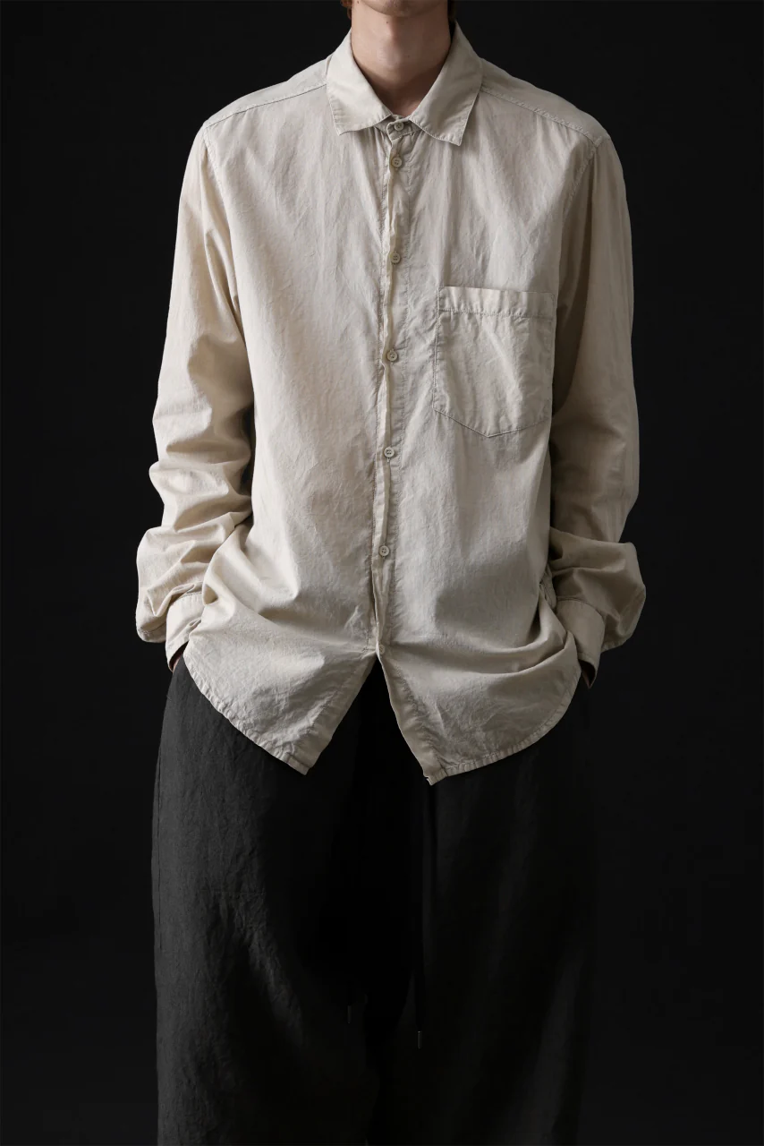 daub DYEING PLAIN SHIRT / ORGANIC COTTON (SAND) - Image 32