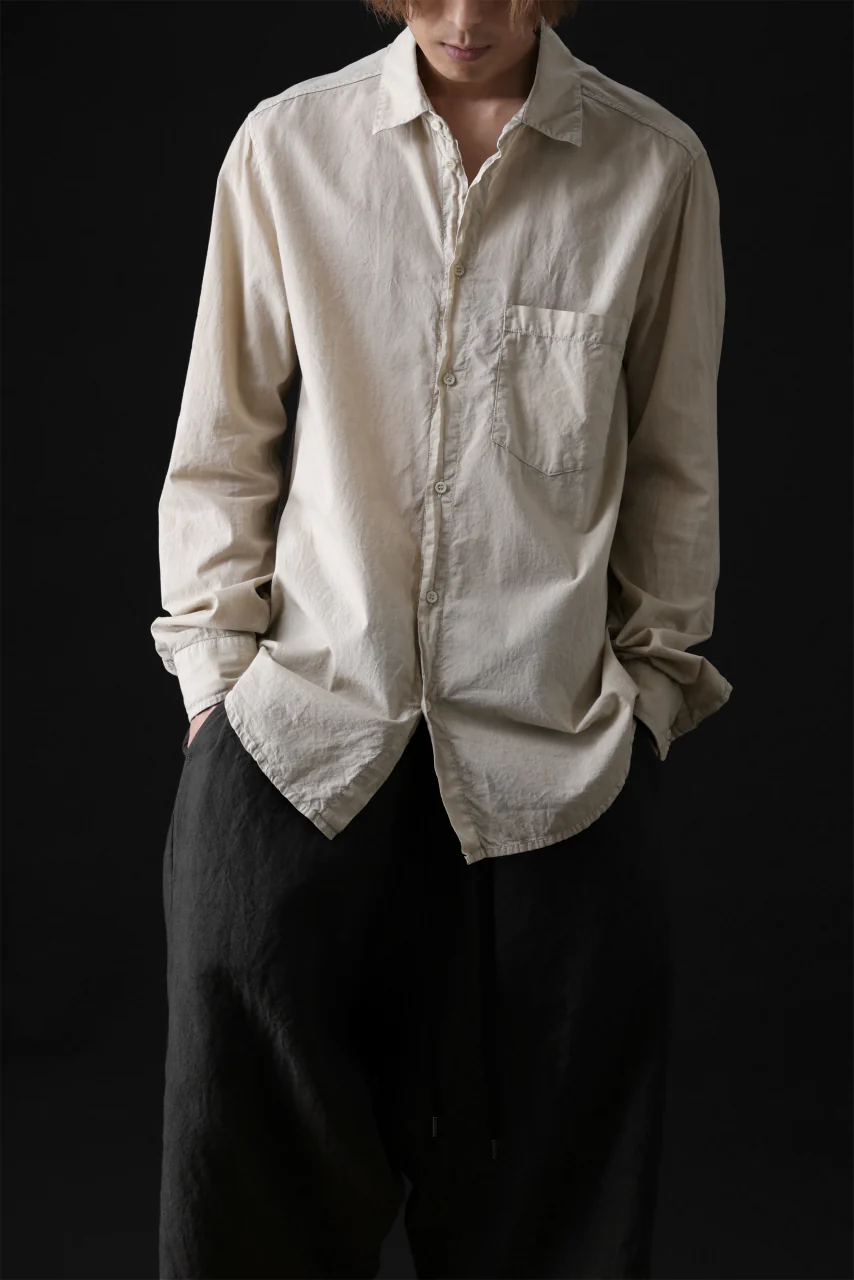 daub DYEING PLAIN SHIRT / ORGANIC COTTON (SAND) - Image 36
