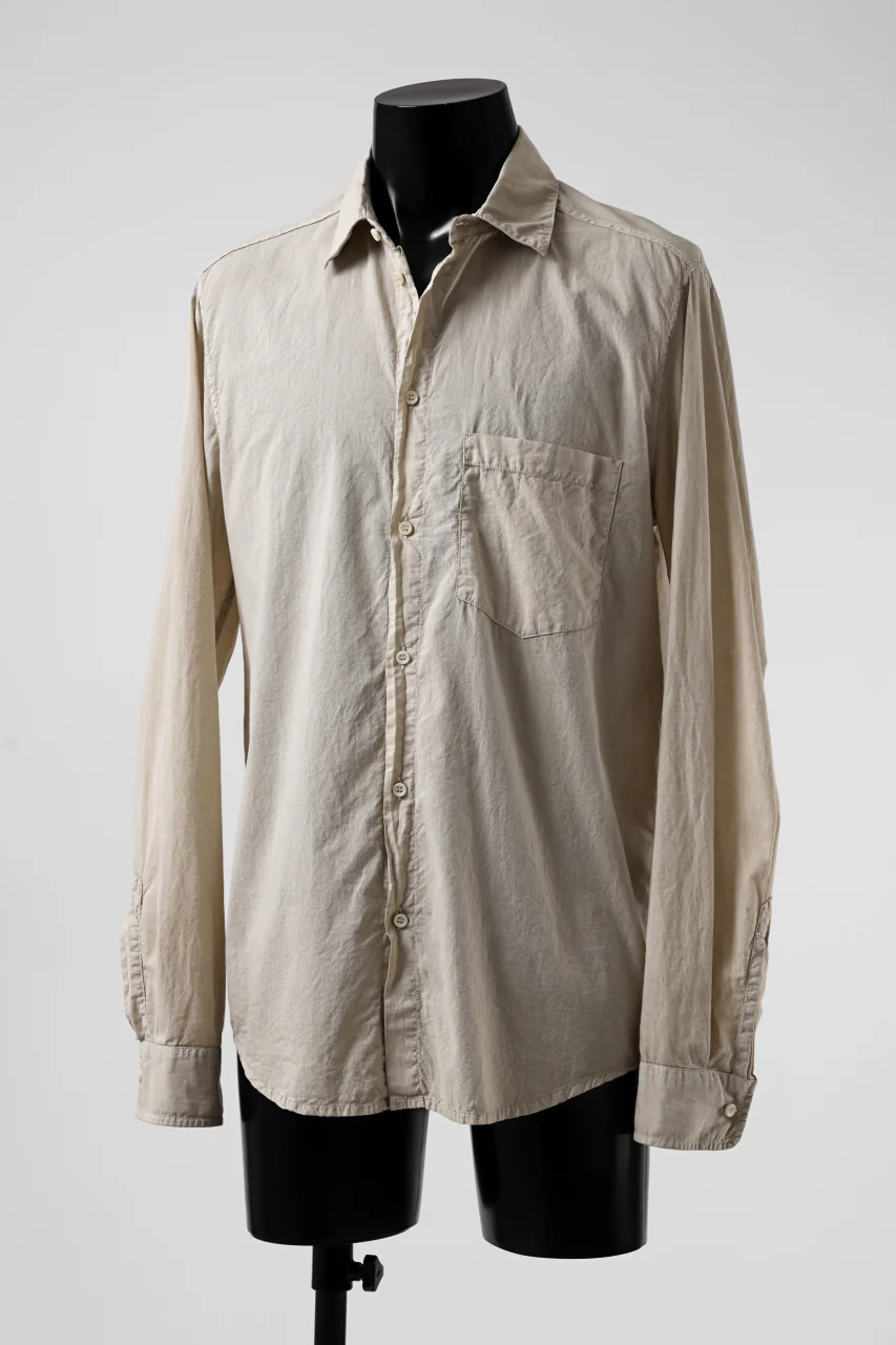 daub DYEING PLAIN SHIRT / ORGANIC COTTON (SAND) - Image 4