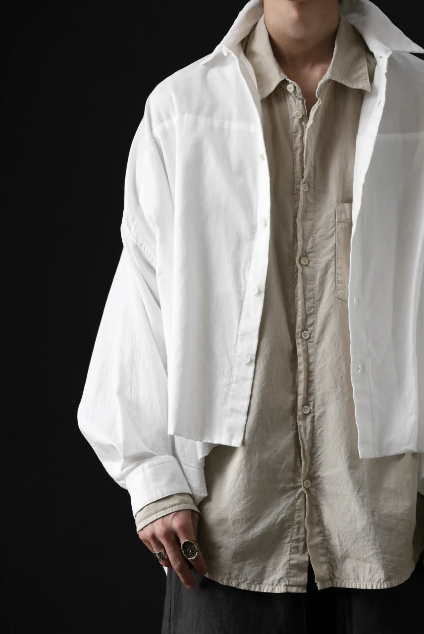 daub DYEING PLAIN SHIRT / ORGANIC COTTON (SAND) - Image 48