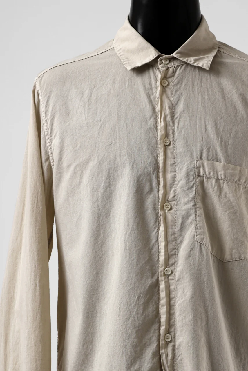 daub DYEING PLAIN SHIRT / ORGANIC COTTON (SAND) - Image 8