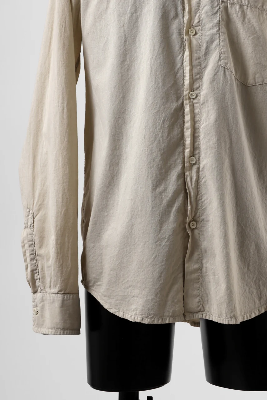 daub DYEING PLAIN SHIRT / ORGANIC COTTON (SAND) - Image 9