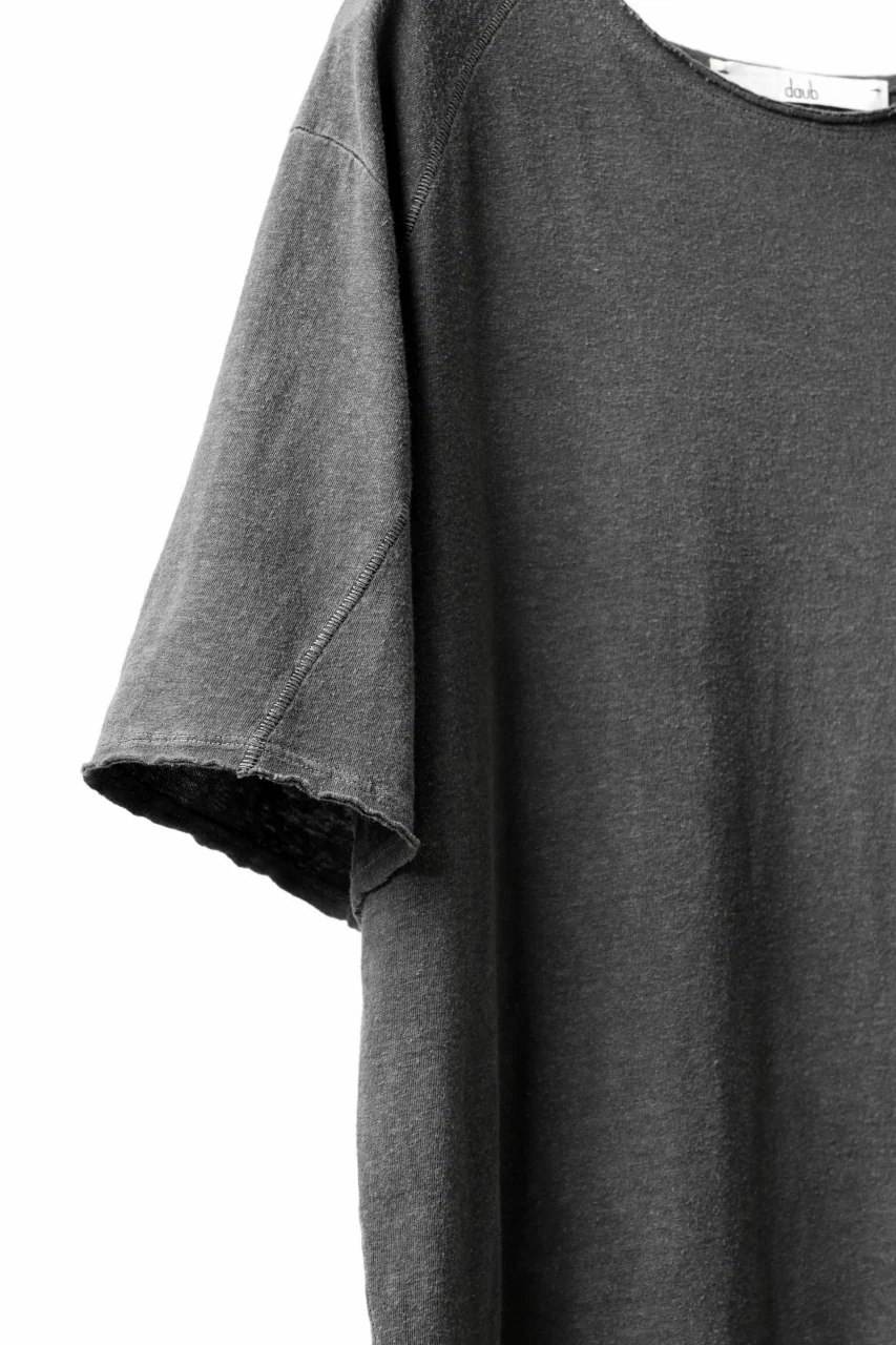 daub DYEING T-SHIRT SCAR STITCHED / CL-JERSEY (GREY) - Image 5