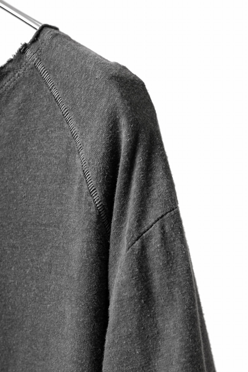 daub DYEING T-SHIRT SCAR STITCHED / CL-JERSEY (GREY) - Image 7