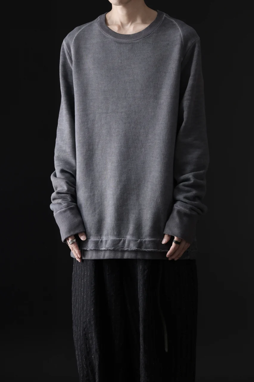 daub DYEING SWEAT PULLOVER / BRUSHED BACK TERRY FLEECE (GREY) - Image 20