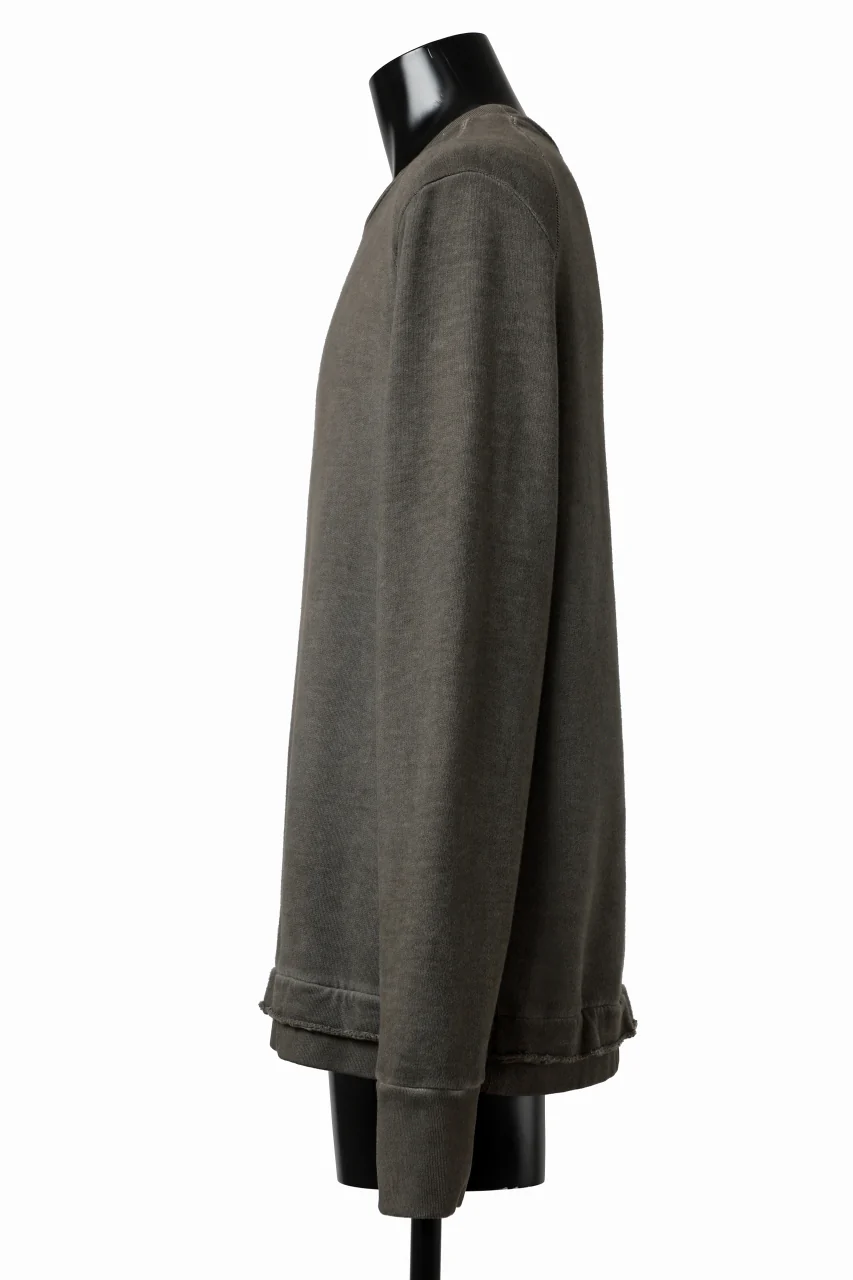 daub DYEING SWEAT PULLOVER / BRUSHED BACK TERRY FLEECE (TAUPE) - Image 3