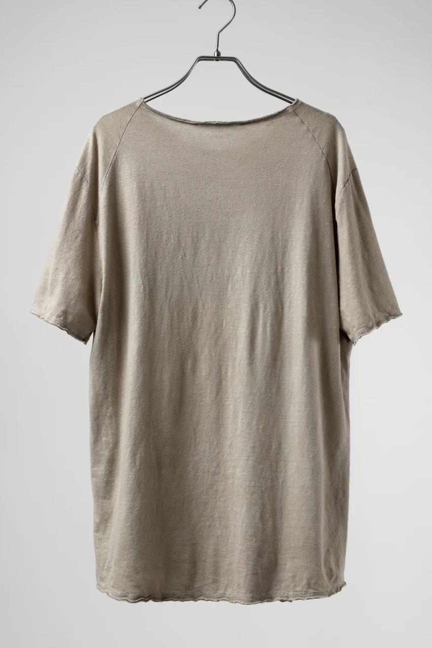 daub DYEING T-SHIRT SCAR STITCHED / CL-JERSEY (SAND) - Image 3