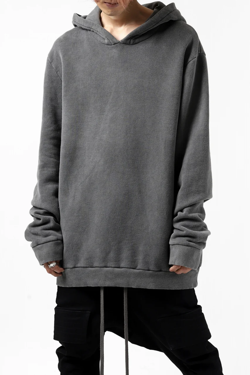 daub exclusive DYEING HOODIE PULLOVER / COTTON FLEECY (GREY) - Image 10