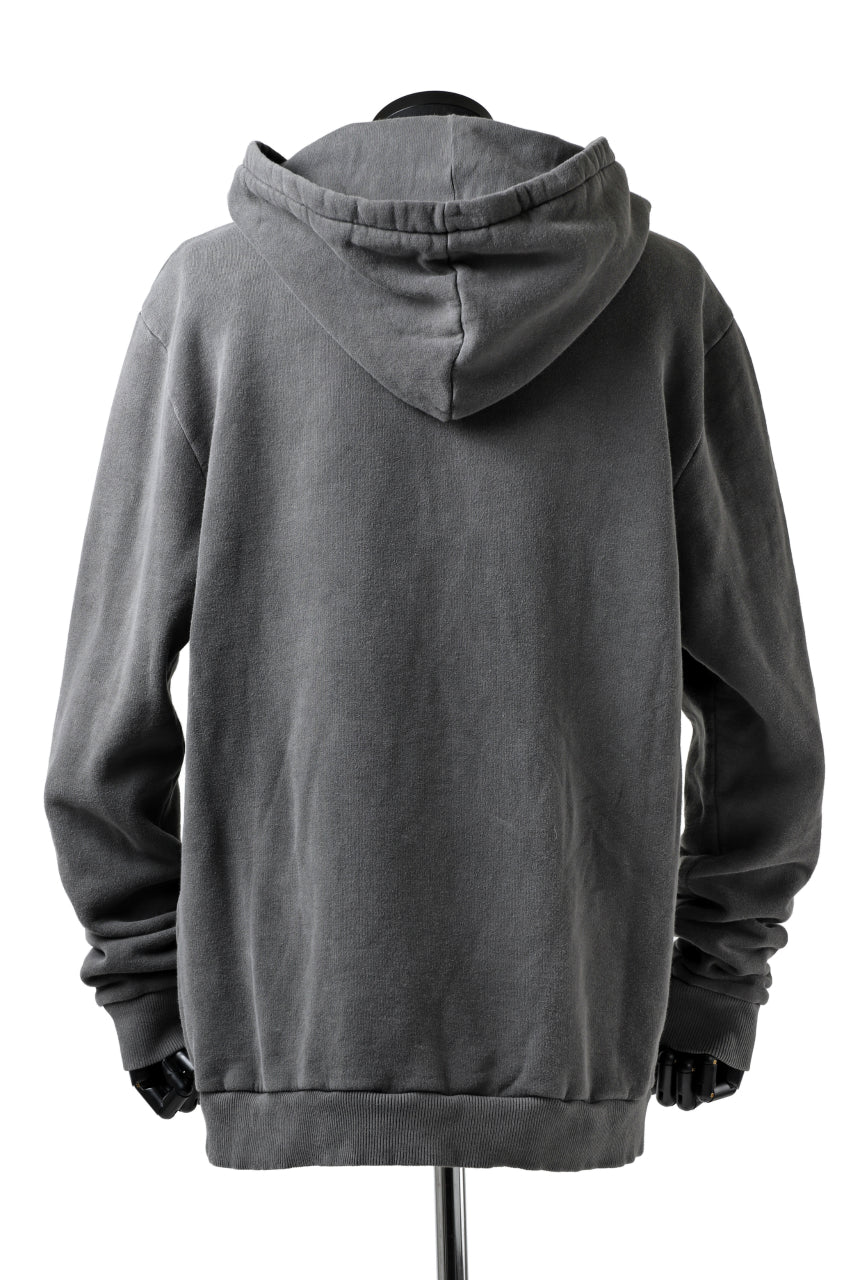 daub exclusive DYEING HOODIE PULLOVER / COTTON FLEECY (GREY) - Image 15