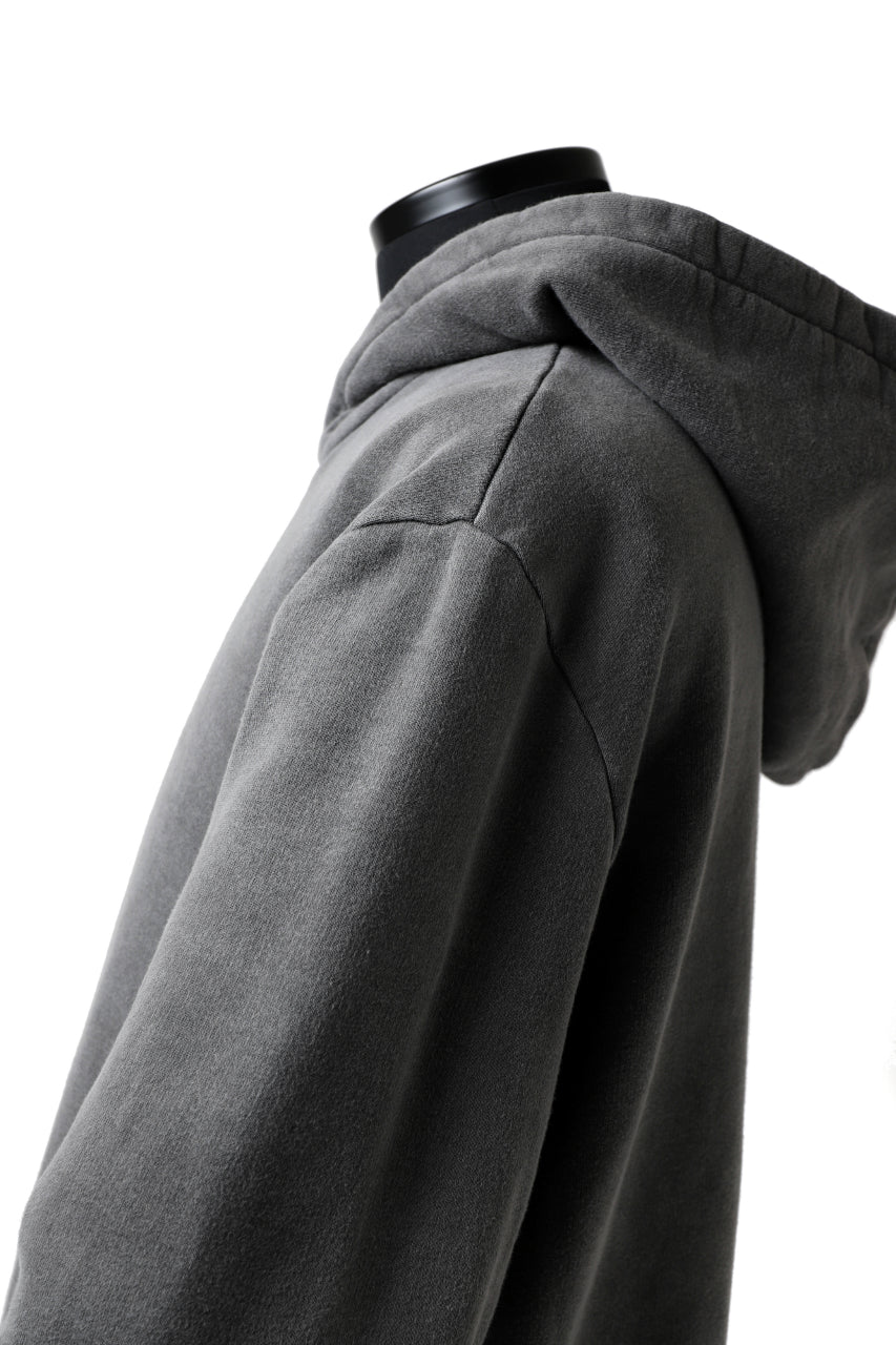 daub exclusive DYEING HOODIE PULLOVER / COTTON FLEECY (GREY) - Image 24