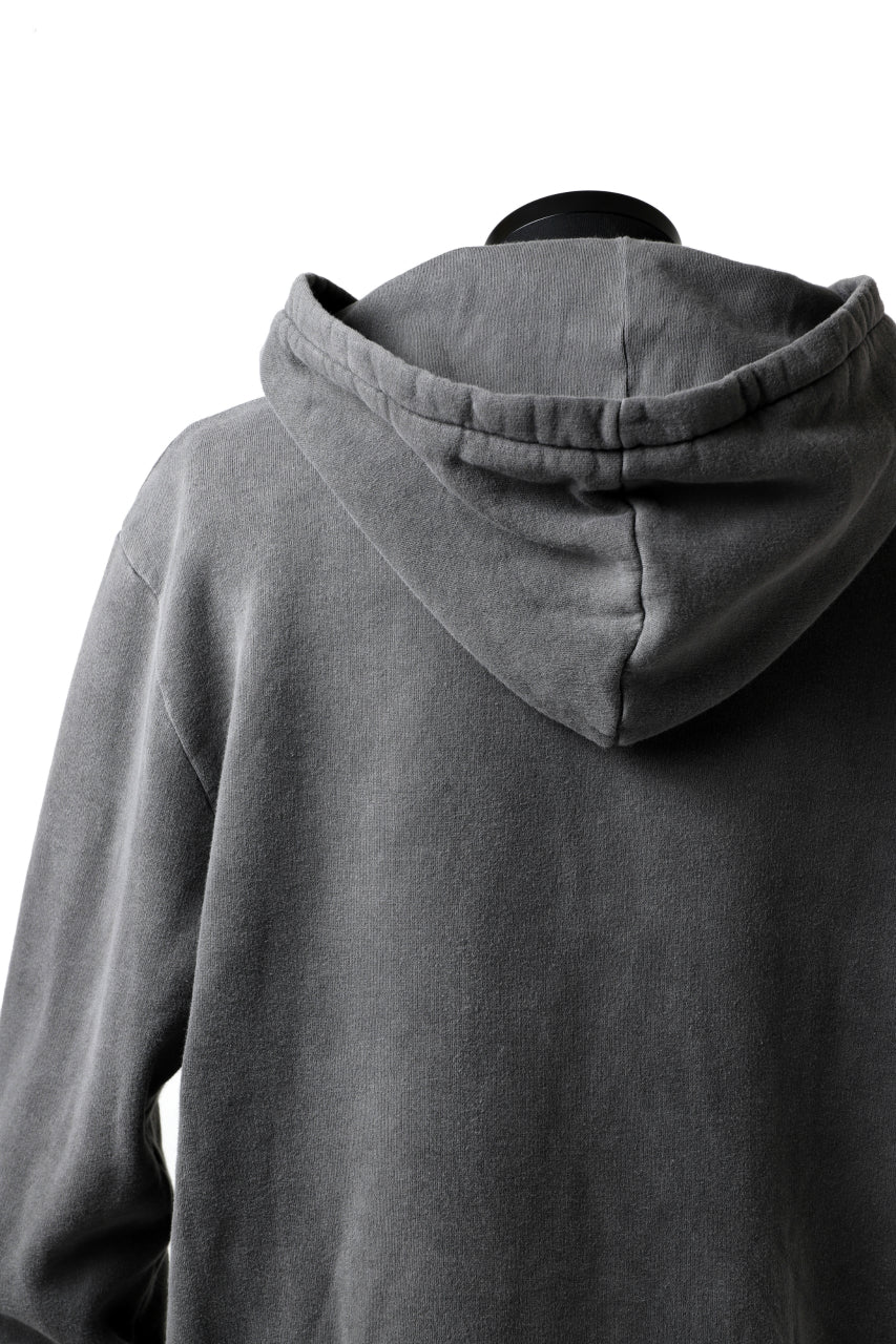 daub exclusive DYEING HOODIE PULLOVER / COTTON FLEECY (GREY) - Image 25