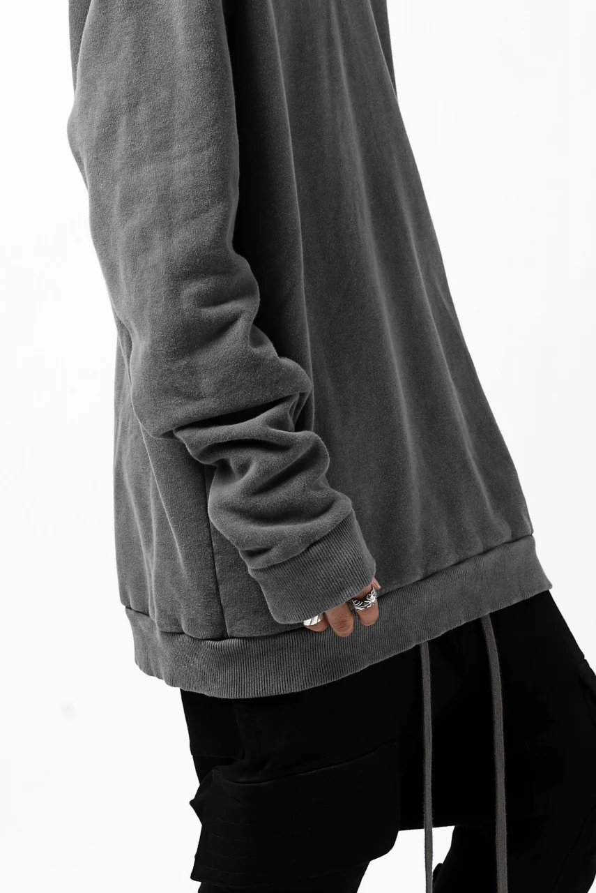 daub exclusive DYEING HOODIE PULLOVER / COTTON FLEECY (GREY) - Image 31