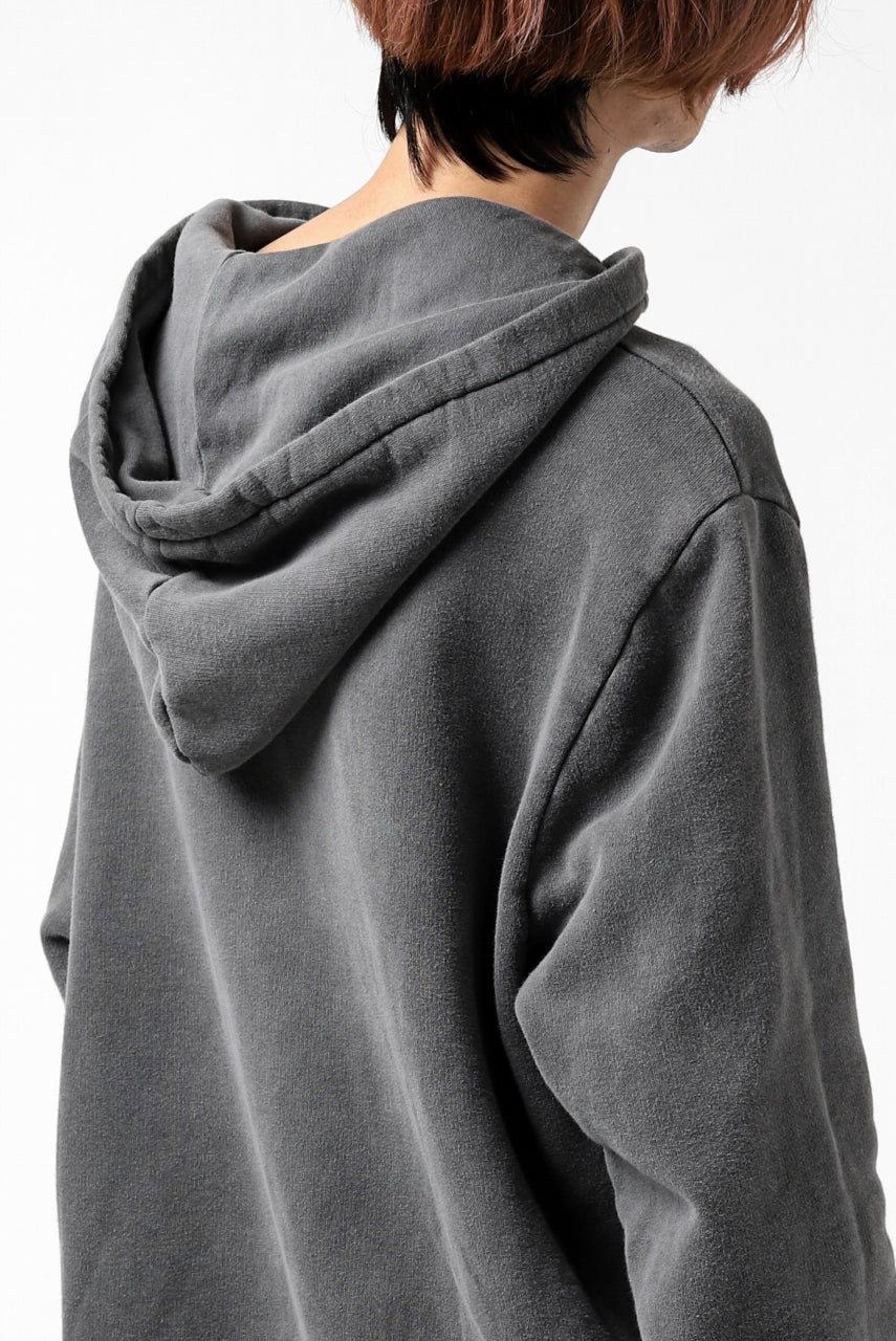 daub exclusive DYEING HOODIE PULLOVER / COTTON FLEECY (GREY) - Image 32