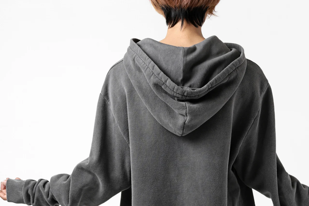 daub exclusive DYEING HOODIE PULLOVER / COTTON FLEECY (GREY) - Image 35