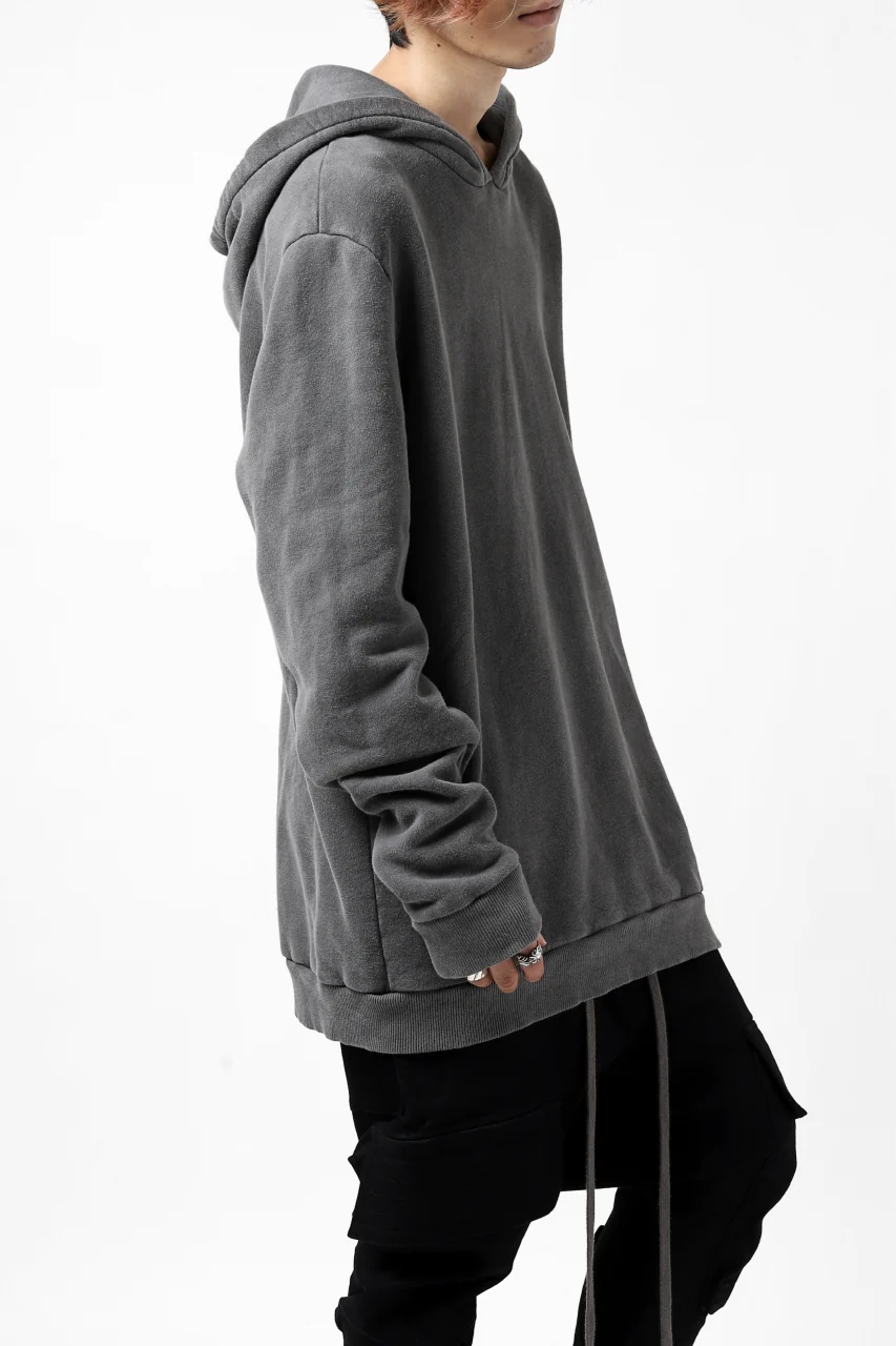 daub exclusive DYEING HOODIE PULLOVER / COTTON FLEECY (GREY) - Image 5