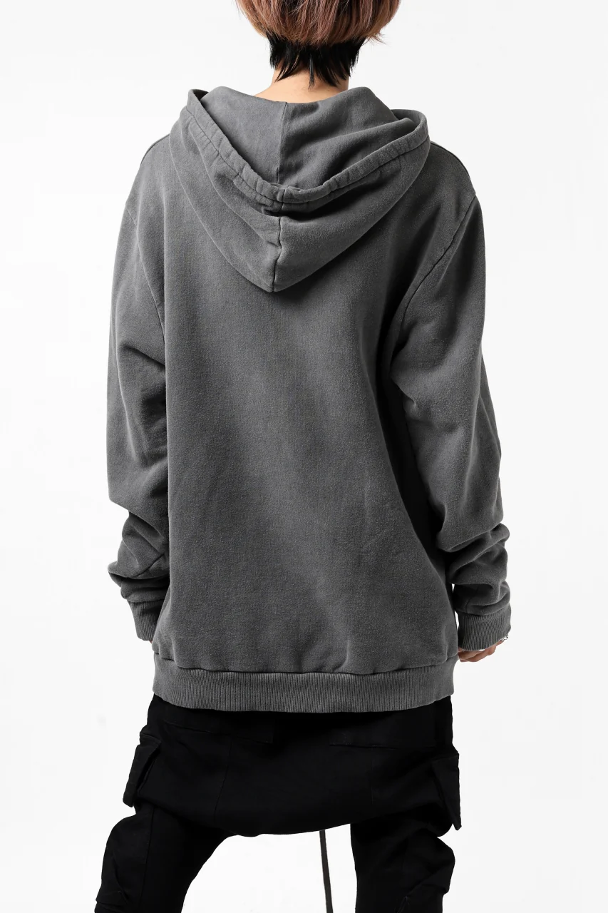 daub exclusive DYEING HOODIE PULLOVER / COTTON FLEECY (GREY) - Image 6