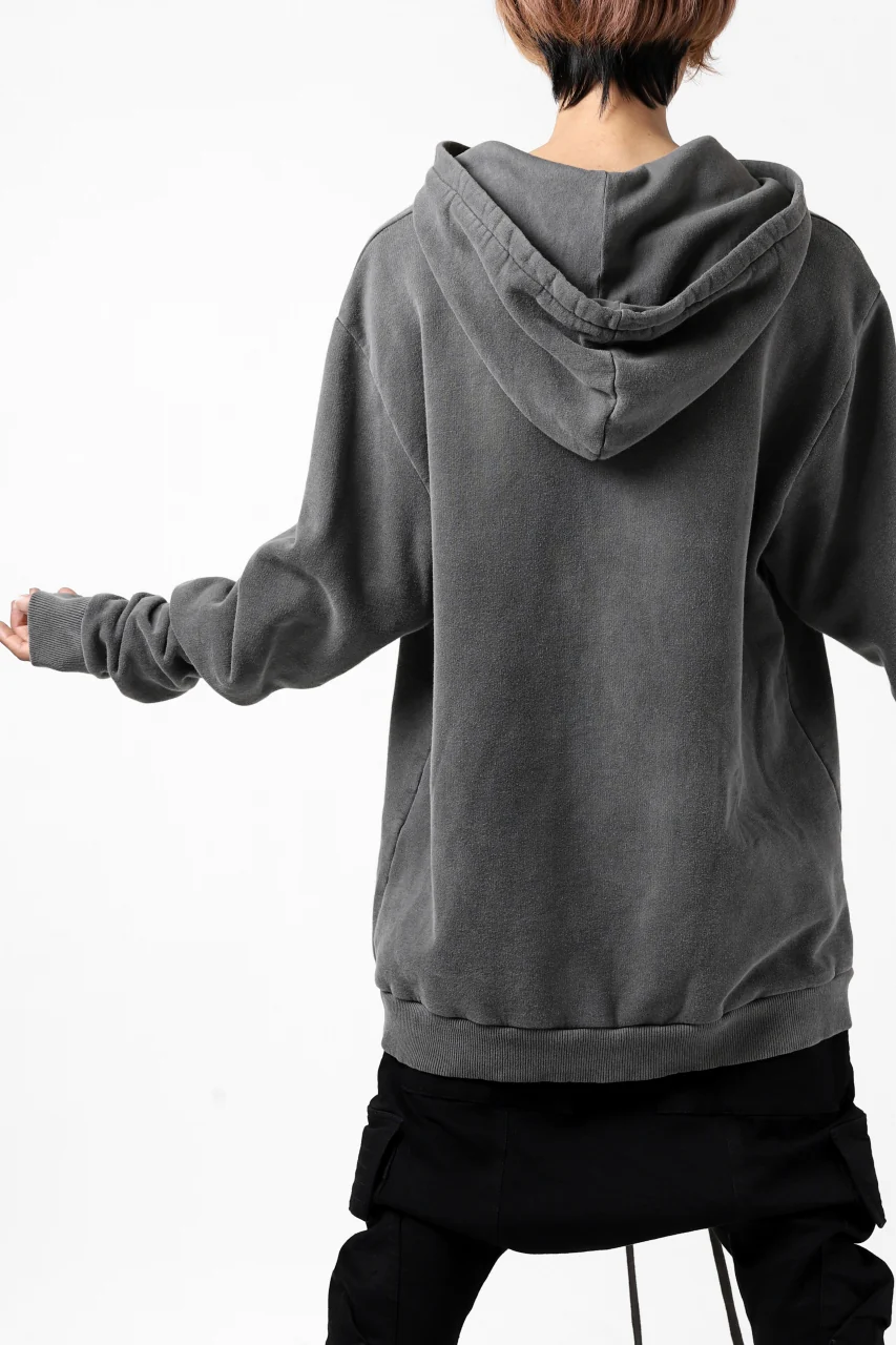 daub exclusive DYEING HOODIE PULLOVER / COTTON FLEECY (GREY) - Image 8