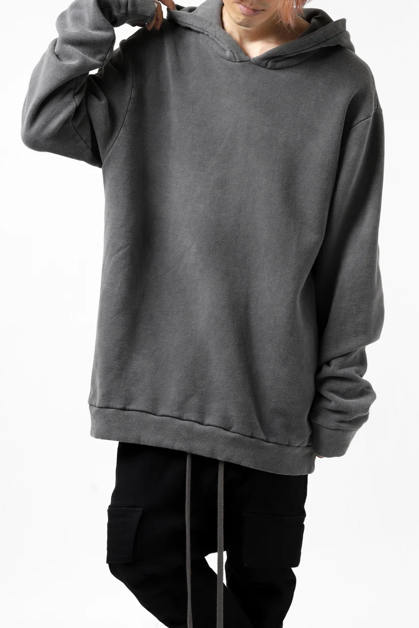 daub exclusive DYEING HOODIE PULLOVER / COTTON FLEECY (GREY) - Image 9