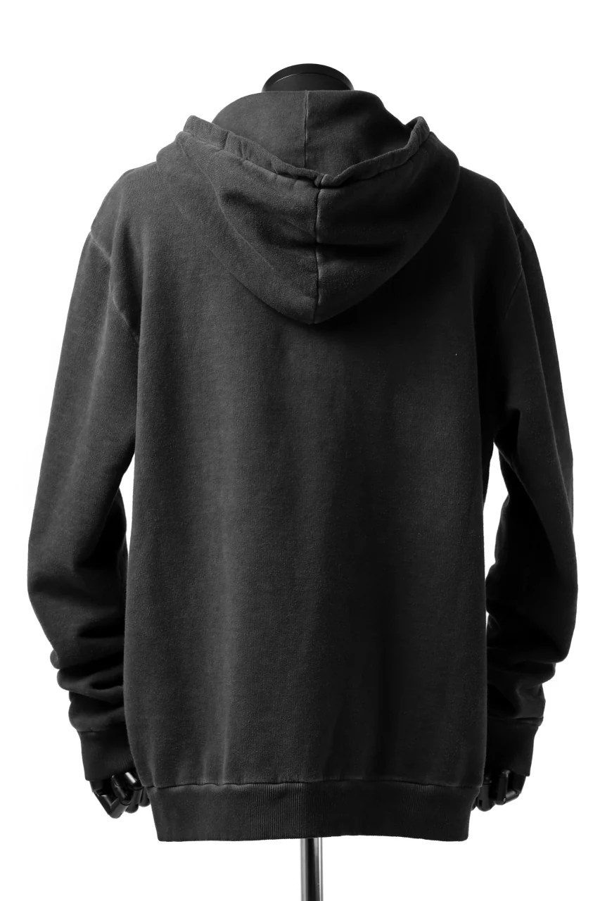 daub exclusive DYEING HOODIE PULLOVER / COTTON FLEECY (DARK GREY) - Image 4
