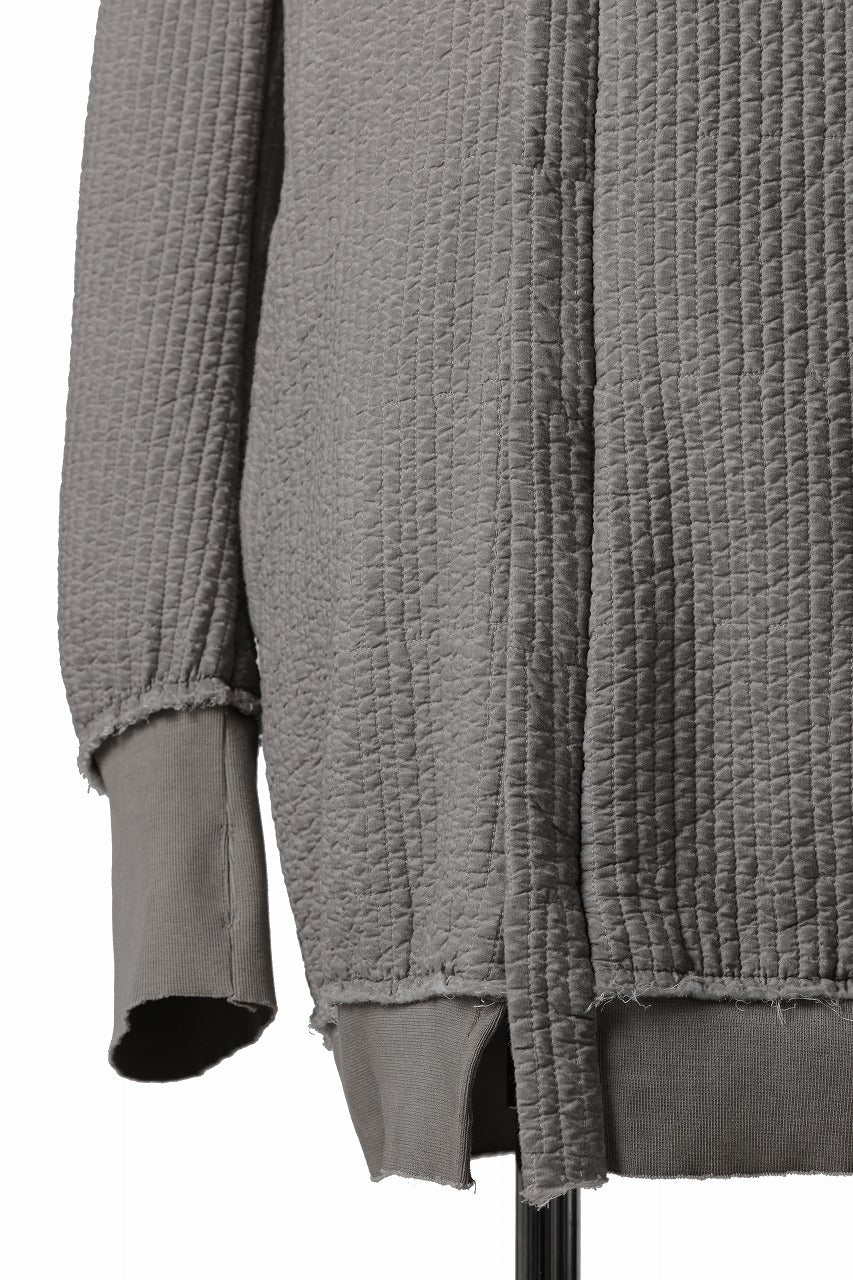 daub HOODIE LONG PARKA / DYEING PADDED FABRIC (GREY) - Image 15