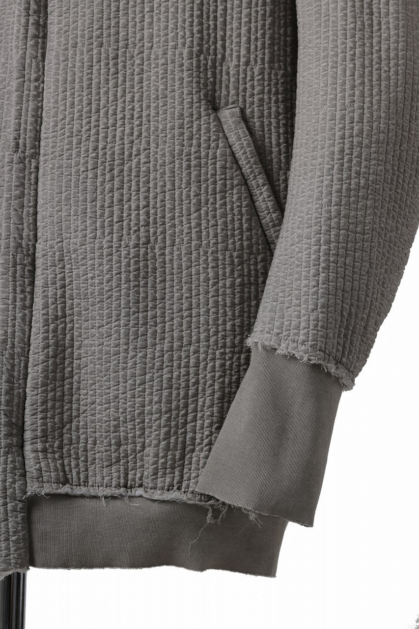 daub HOODIE LONG PARKA / DYEING PADDED FABRIC (GREY) - Image 16