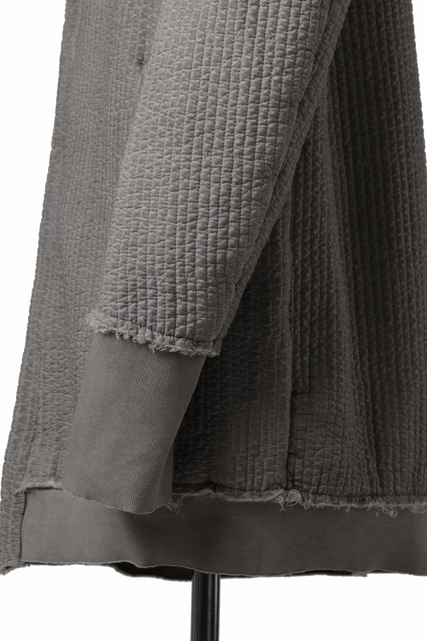 daub HOODIE LONG PARKA / DYEING PADDED FABRIC (GREY) - Image 18