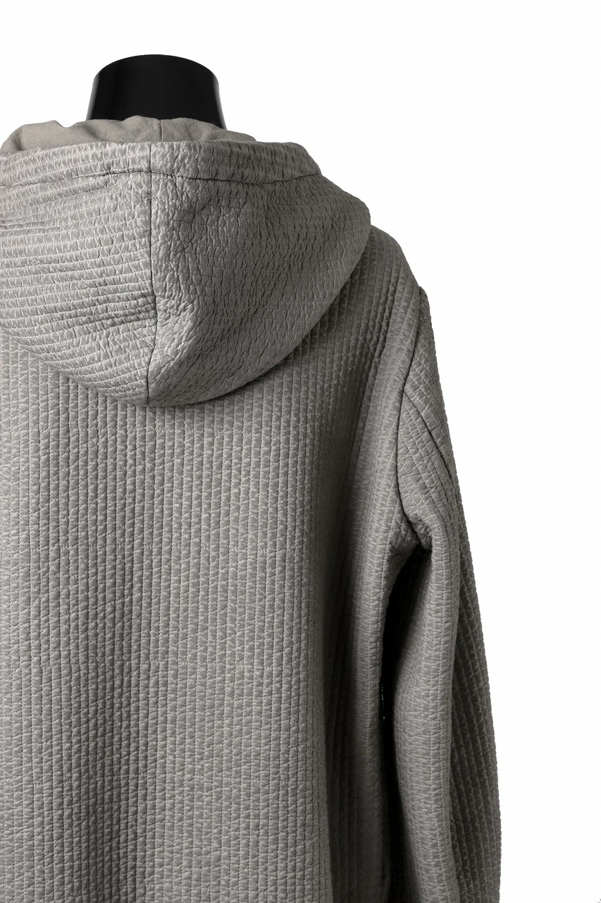 daub HOODIE LONG PARKA / DYEING PADDED FABRIC (GREY) - Image 19
