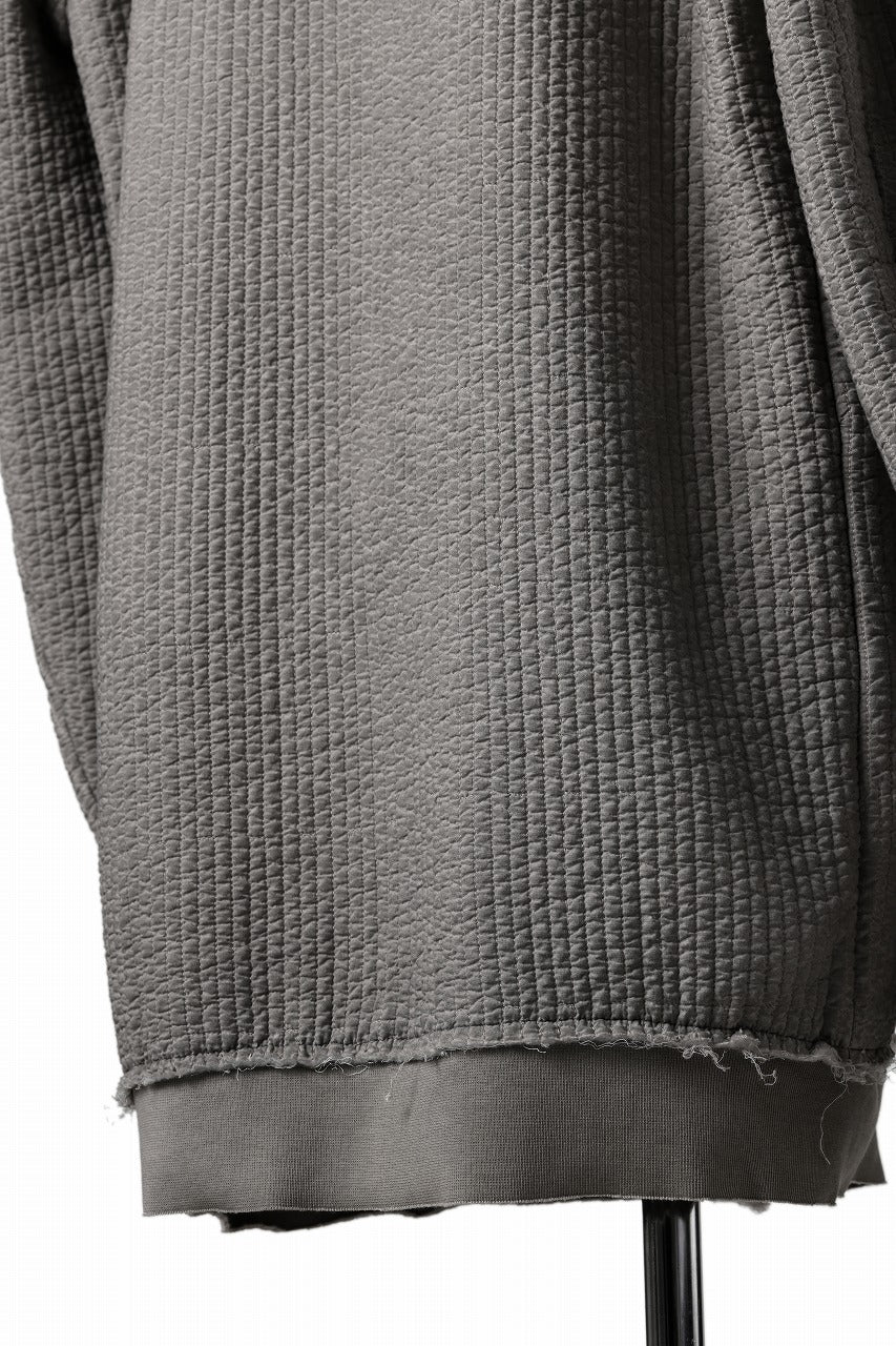daub HOODIE LONG PARKA / DYEING PADDED FABRIC (GREY) - Image 20