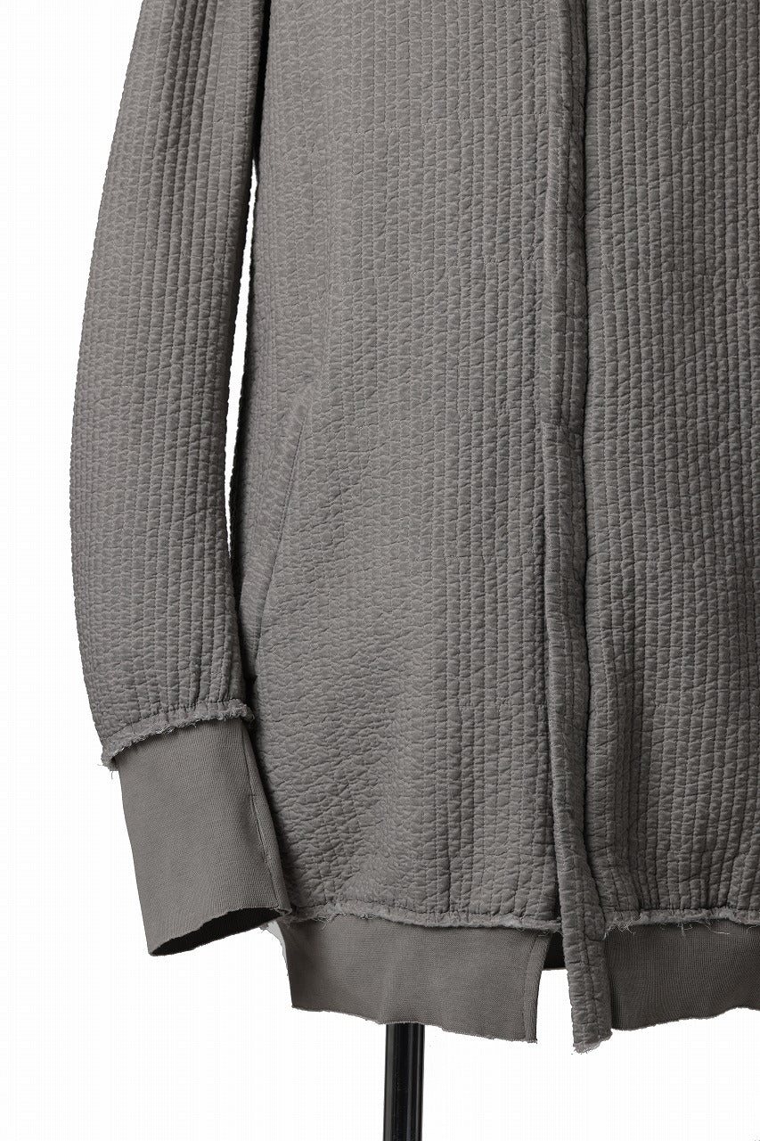 daub HOODIE LONG PARKA / DYEING PADDED FABRIC (GREY) - Image 9