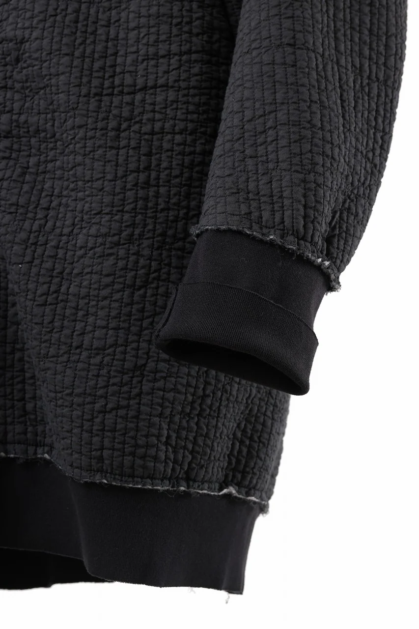 daub HOODIE LONG PARKA / DYEING PADDED FABRIC (BLACK) - Image 15