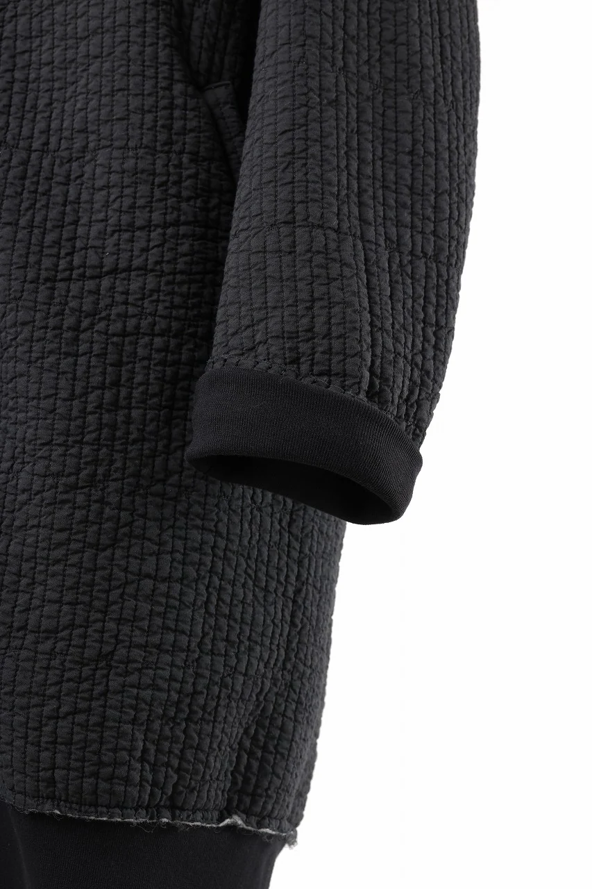 daub HOODIE LONG PARKA / DYEING PADDED FABRIC (BLACK) - Image 17
