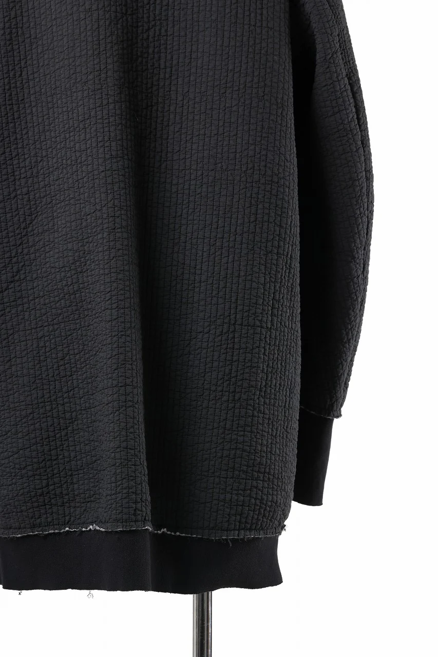 daub HOODIE LONG PARKA / DYEING PADDED FABRIC (BLACK) - Image 19