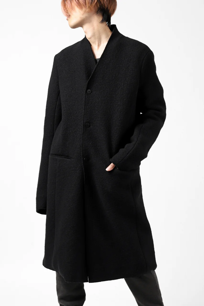 daub LAPELLESS COAT / VIRGIN WOOL (BLACK) - Image 10