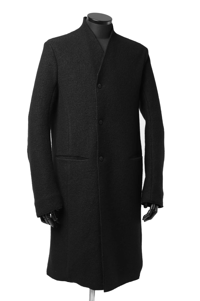 daub LAPELLESS COAT / VIRGIN WOOL (BLACK) - Image 12