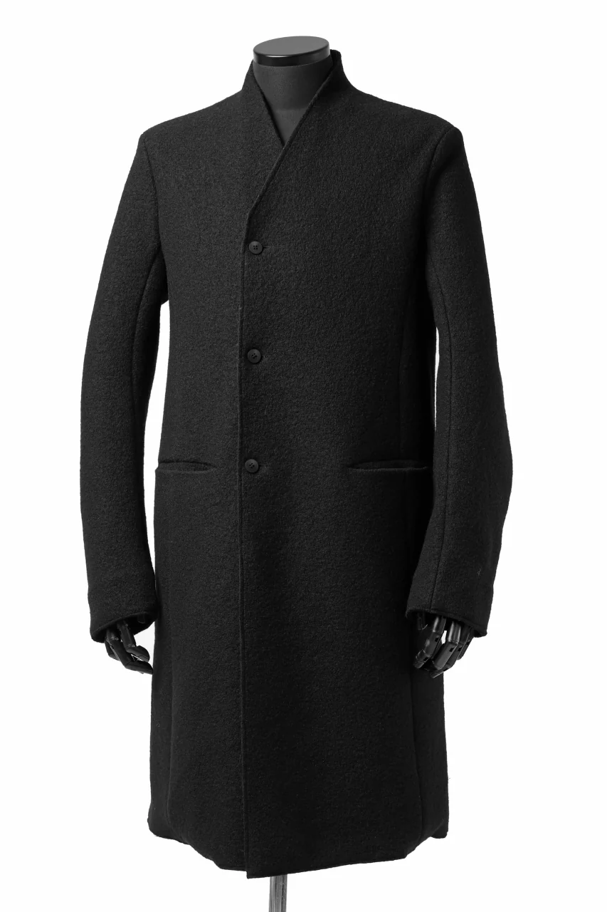 daub LAPELLESS COAT / VIRGIN WOOL (BLACK) - Image 13