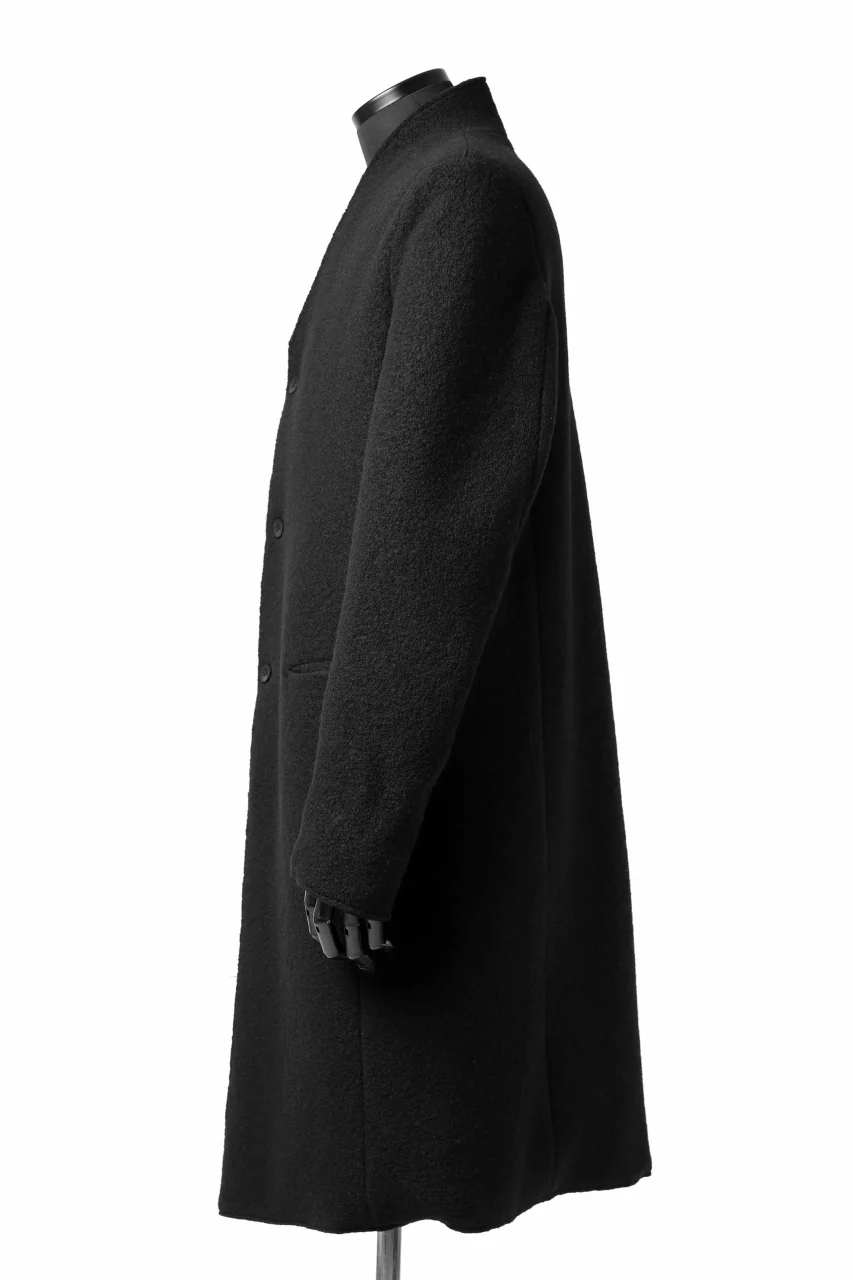 daub LAPELLESS COAT / VIRGIN WOOL (BLACK) - Image 14