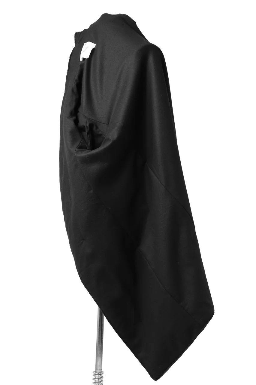 daub LAPELLESS COAT / VIRGIN WOOL (BLACK) - Image 17